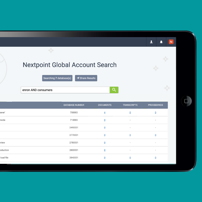 Nextpoint Global Account Search